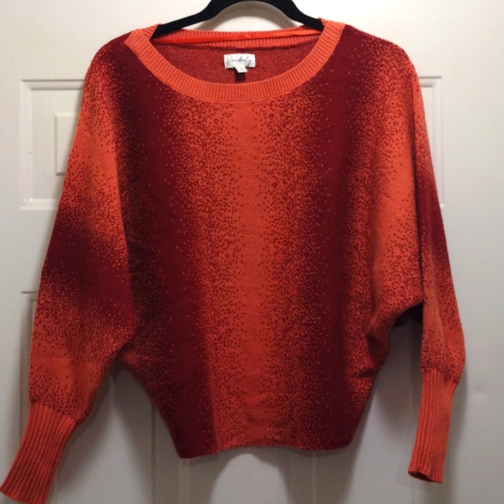 Wonderly Women's‎ Crew Neck Sweater Size Small burnt Orange